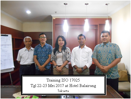 training iso 17025 tgl 22-23 mei 2017