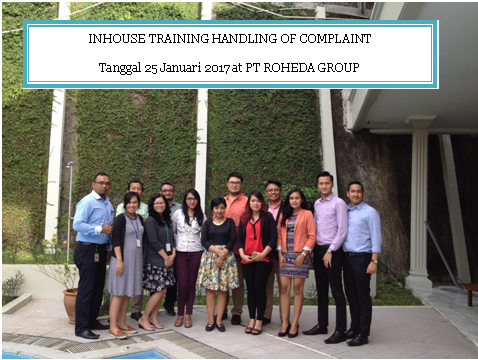Training Handling of Complaint 24 jauari 2017 roheda group