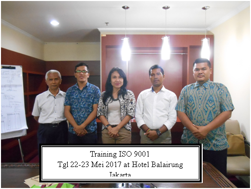 training iso 9001 tgl 22-23 mei 2017